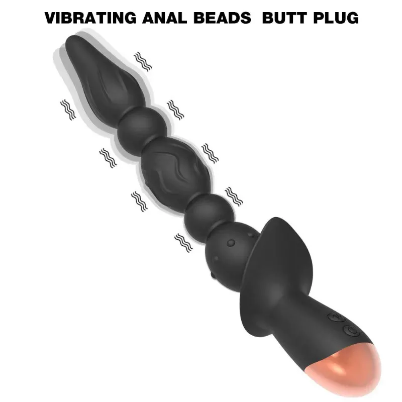Mužské análne guľôčky vibrujúce 10 Frekvenčné análny plug Vibrator Sex Hračky pre dospelých masážnych masážov vagínu anus masturbátor zadok