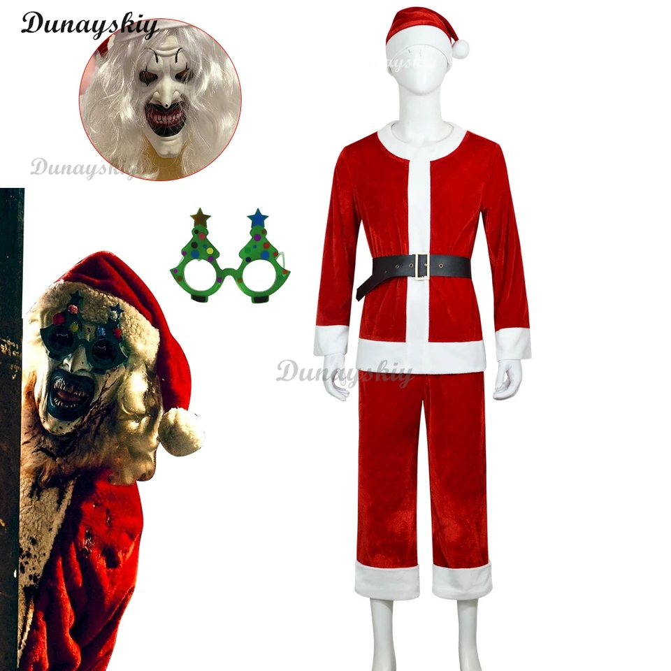 Mužské umenie Klaun cosplay vianočné kostýmy Maska film Terrifer3