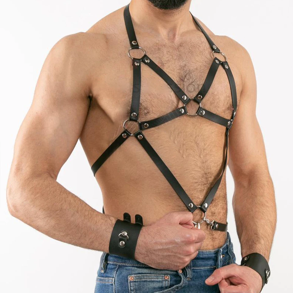 Mužský postroj Koža BDSM BDSM BONDAGE PLRAP BEET BURT LISTACT KIT SEX SEX SUBLINGES SROBENDS COSPLAY