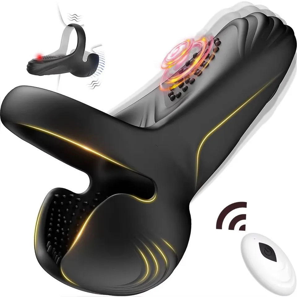 Mužský semenník Massager Vibrátor kohúta kohúta Scrotum Perineum Stimulátor diaľkového ovládania sexuálne hračky pre mužov Vibračný kokring