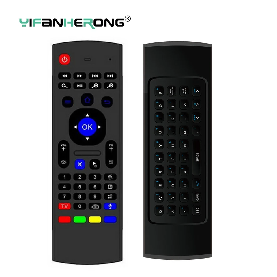 MX3 inteligentný hlasový diaľkový ovládací ovládací prvok Air Mouse podsvietená MX3 2.4G RF bezdrôtová klávesnica IR Učenie pre Android 9.0 TV Box X96 H96 Max