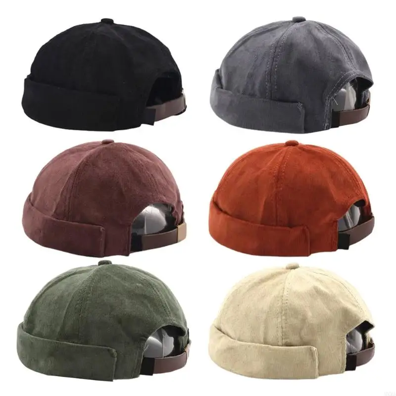 Mxma vintage hip hop muži klobúky Corduroy vyrobili retro lebku nastaviteľnú klobúk bez okraja
