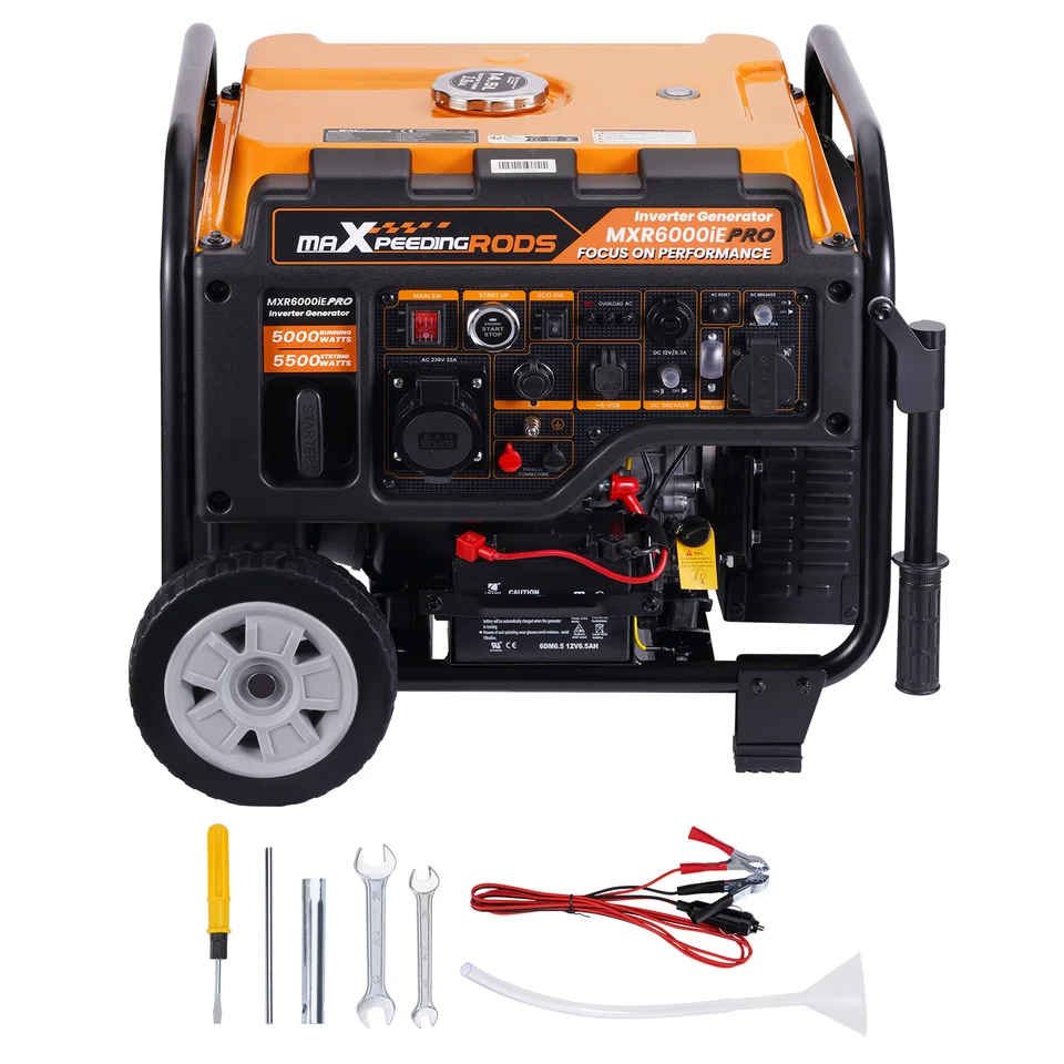 MXR 5000W Tichý generátor Prenosná solárna elektráreň Generátor Generátor Generátora 73db benzínového výkonu 10 hodín pre RV
