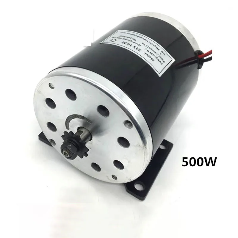 MY1020 36V 48V 500W Elektrický bicykelový motor pre elektrický bicykel/trojkolku/skúter