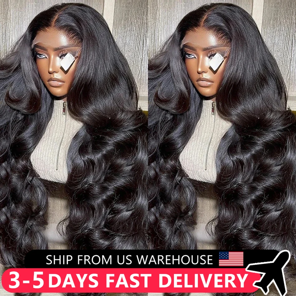 MylockMe 13x4 Body Wave Lace Lace Front 100% ľudské vlasy parochňa 180% Indian Remy 13x6 Transparentné HD čipky čelné parochne pre čierne ženy