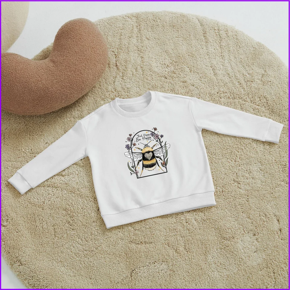 Myslite šťastné včely Šťastný med Sja612 Kids Boys Dievčatá mikiny mikiny manga späť do školy Camisetas Kórejské päť nocí cosplay cosplay