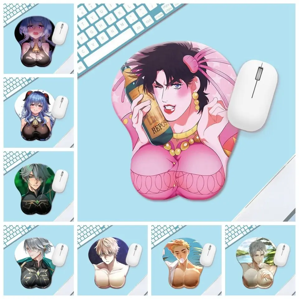 Myš Pad 3D stereofónny anime 3D myš Pad Bobo Series Beauty hrudník Podpora ergonomická anime myš