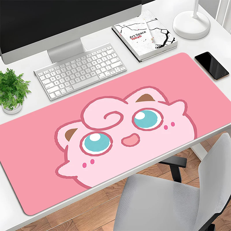 Myš Pad j-jigglypuff ne-šmykľavka gumová hrana zamykanie myši myši hra Play Mats Notebook Počítač P-Pokémon Home Decor Kawaii