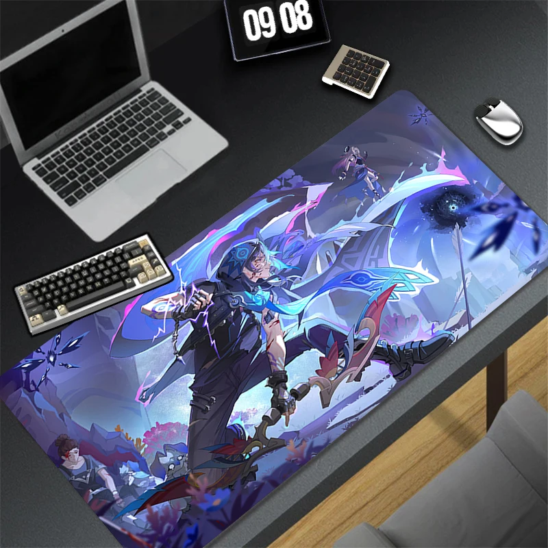 Myš Pad PC Genshin Impact Ororon Desk Mat Laptop anime nekĺzová klávesnica Pad XXL Gaming Accessories