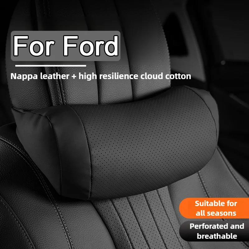 Mäkká kožená vankúšová vankúšová hlava sedadla Regest Travel Operation Headrest pre Ford Mondeo Focus 3 4 5 Kuga Fiesta F150 Fiesta Mk3 Mk5
