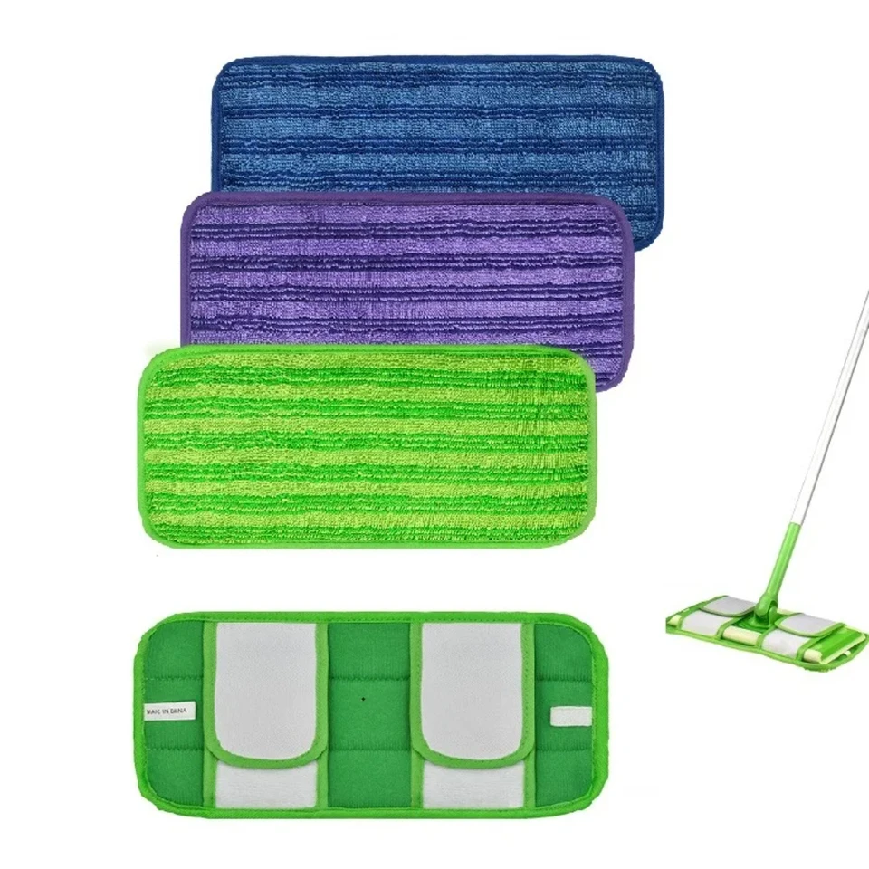 Mäkké a odolné opakovane použiteľné vankúšiky s mopom mikrovlákna pre mokré lietadlo Swiffer - domáca mokrá a suchá podložka - ekologická prachová handrička - Washab