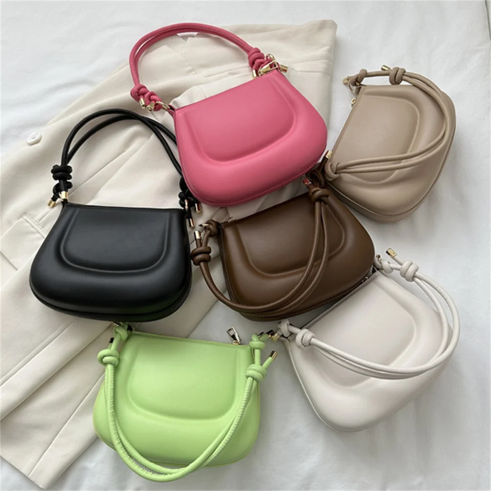 Mäkké dámske kožené kožené crossbody tašky Ženy fialová podriadatá taška retro farebná kabelka módny dizajn dievča Malé ramenné tašky