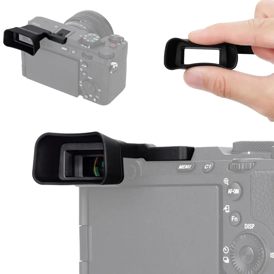 Mäkké kremíkové dlhé kamery Eyecup hľadáčiku očnú sáčku pre Sony A7CII A7CR EyePiece Eyepiece Eye Cup Ofector Chrániče fotoaparátu