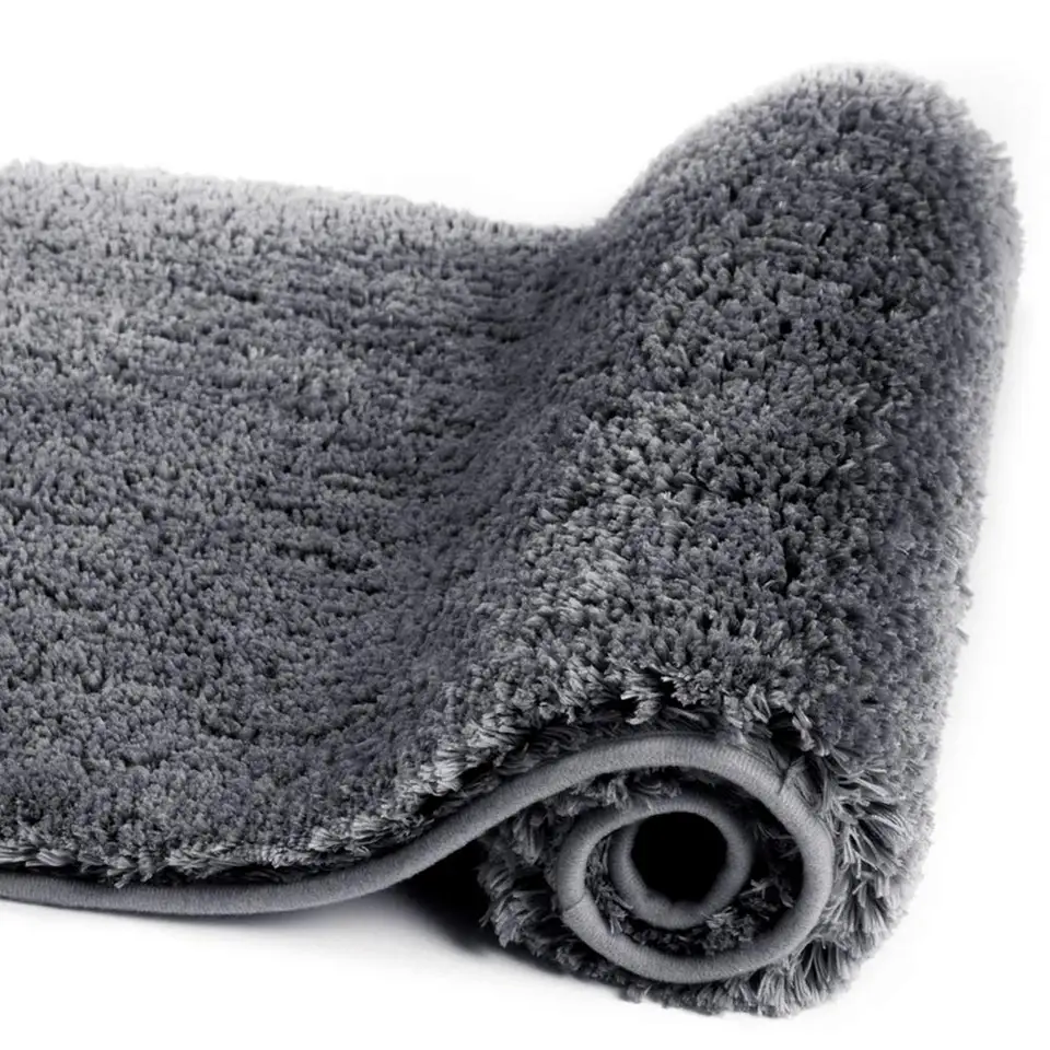 Mäkké mikrovláknové kúpeľňové koberce, podložka na nekĺzanie v kúpeľni, absorbent vody, umývateľný stroj, hrubý plyš