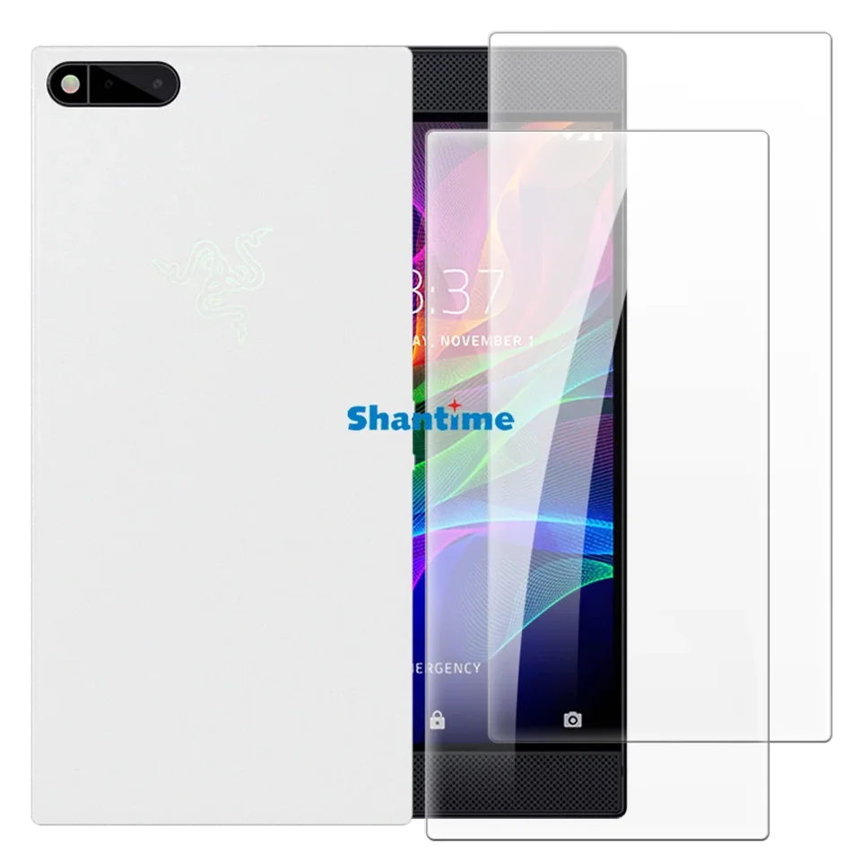Mäkké puzdro + 2 balenie Temperované sklenené chrániče obrazovky pre Razer Phone, telefón 1 Ochrana celého tela