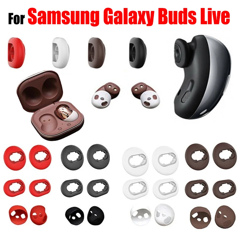 Mäkké silikónové uši kryty Tips Nahradenie uší pre Samsung Galaxy Buds Live Serfphone nekĺzajte uši púčiky vankúšiky