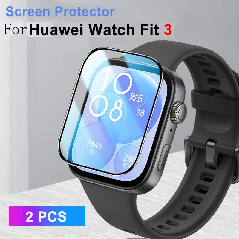 Mäkké sklo pre Huawei Watch Fit 3 Film Cover Cover Smartwatch zakrivené 9D temperované chránič obrazovky pre Huawei Watch Fit 2 3 príslušenstvo