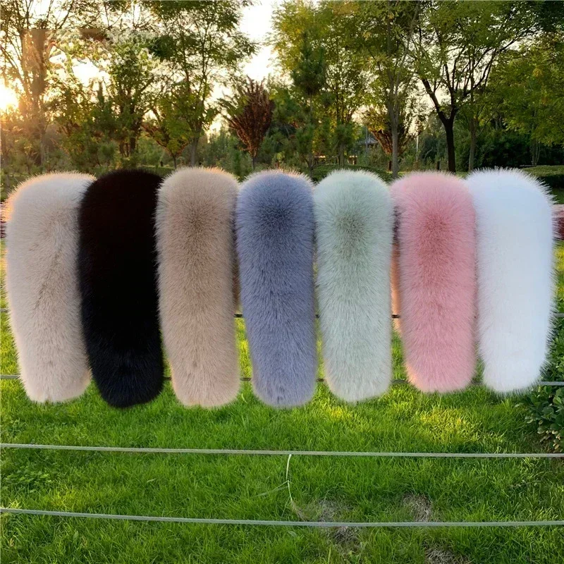 Mäkké ženy šál zimné faux líšky kožušina Furry Where Wharte Men Parka Coat Decor