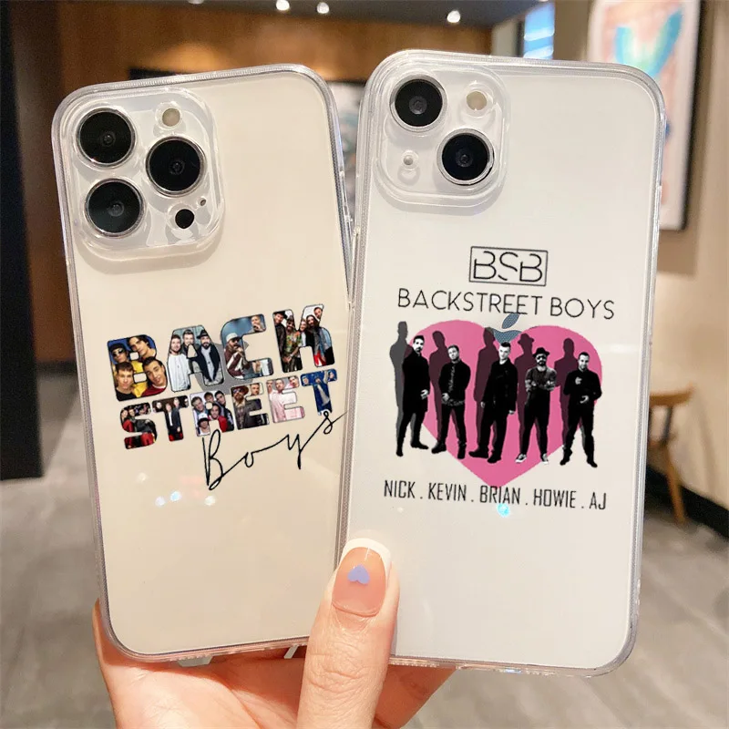 Mäkký priehľadný puzdro pre telefón pre iPhone 15 Pro Max 13 12 11 xs Max Mini 7 8 14 Plus x xr SE20 Backstreet Boys BSB sa vráti späť