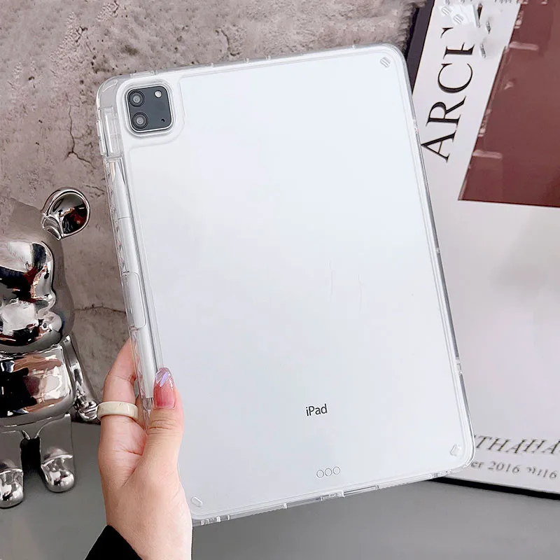Mäkký puzdro TPU pre iPad Pro 13 2024 7. Air11 Air6 Pro11 Air13 10. vzduch 5 4 3Pro 2 1 9,7 10,2 Mini 6 5 4 Pro12.9 s slotom pera