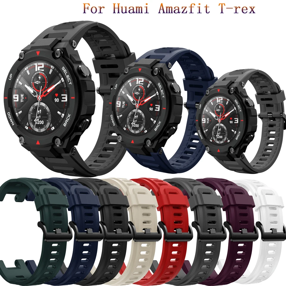 Mäkký silikónový náramok remienka pre huami amazfit t-rex športový remienok náhradný hodinky pre xiaomi huami amazfit t rex pro correa