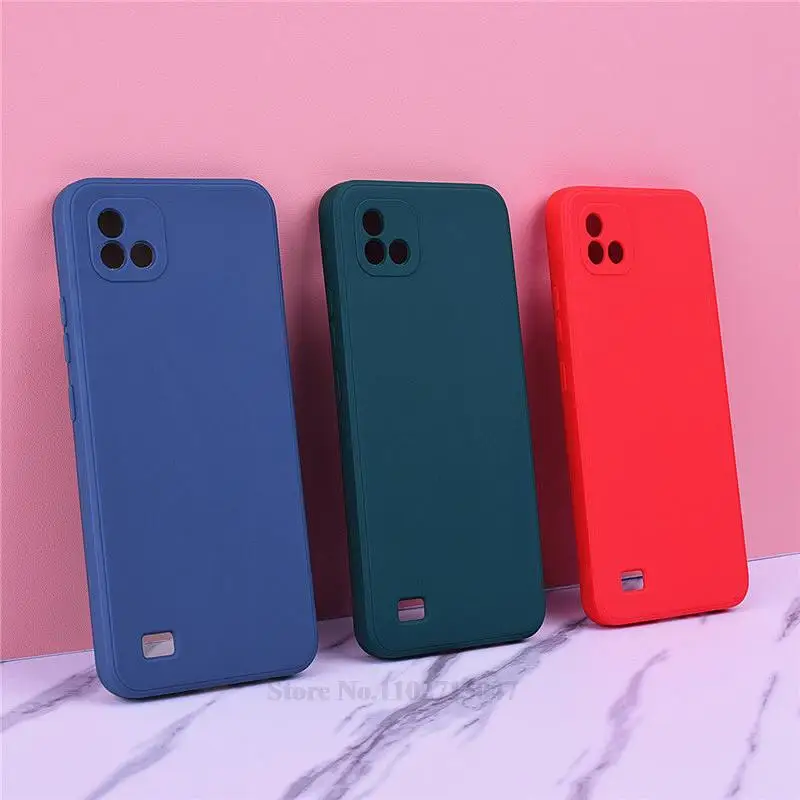 Mäkký silikónový prípad pre prípad C11 C11 C11 Pokrytie tekutého TPU Prípad TPU pre Realme C11 2021 Coque RealmeC11 prípady 2020 Fundas Coque