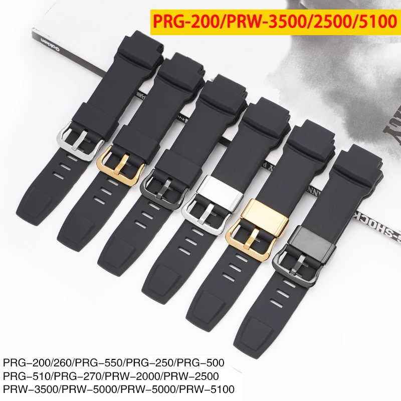 Mäkký silikónový remienok pre Casio Procrek PRG-200/250 PRW-3500/2500/5100 z nehrdzavejúce