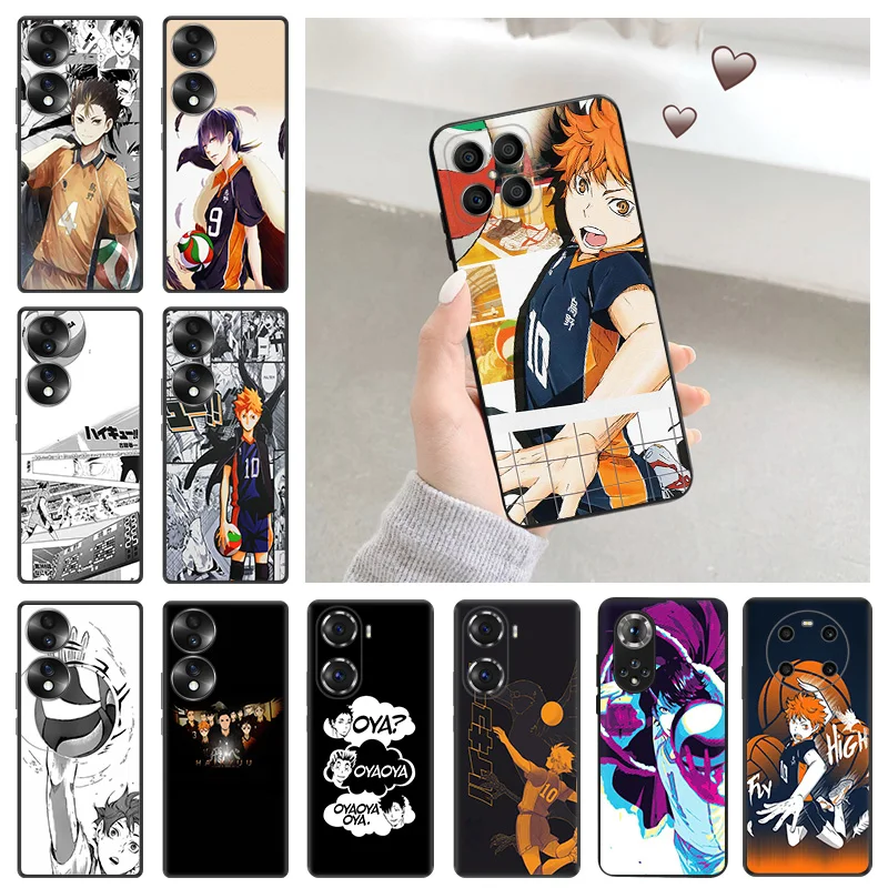 Mäkký silikónový telefón pre cti x7b x9b x6 a x7 x8 b 70 90 Karikat5 karikatúra Haikyuu Hinata Huawei P20 P30 Pro P40 P-Smart Cover Cover