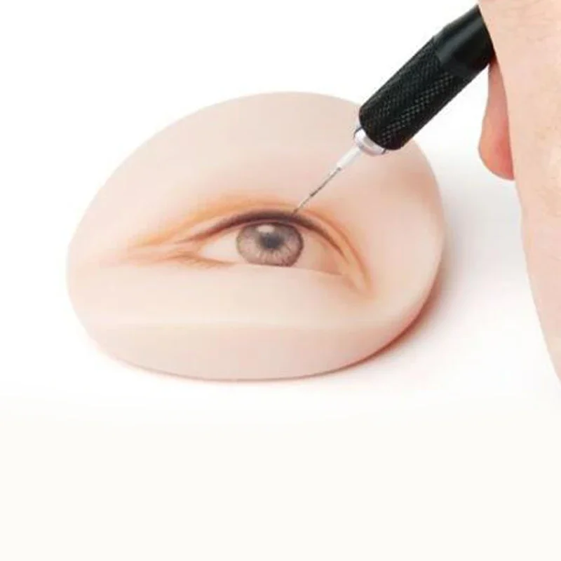 Mäkký silikónový výcvik Mannequin Folds 2 Oči + 1 pery Trvalé make -up pokožka Výmena