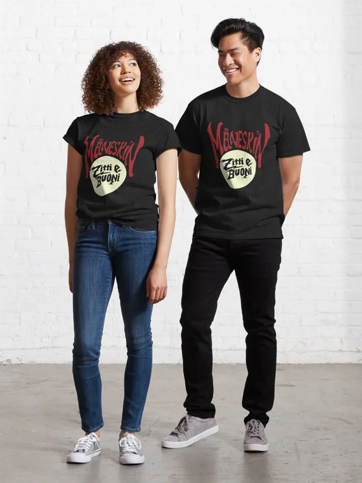 Måneskin Fan Art & Merch Maneskin Classic T-Shirt Men Dámske oblečenie nadmerné bavlnené odpaliská nové módne Top odpalisko