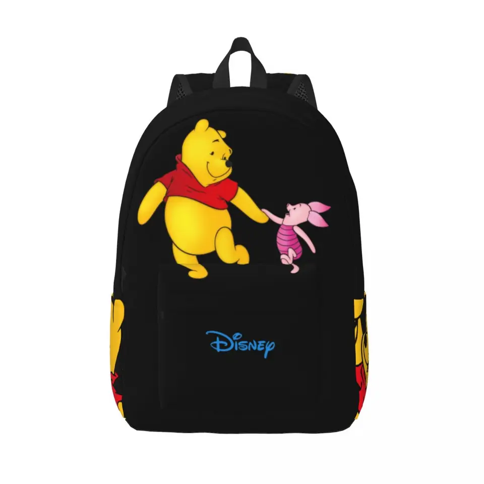 Móda a prasiatko Schoolbag Camping Retro Washable Disney Winnie The Poh Male Lady Canceg Birthday Darček
