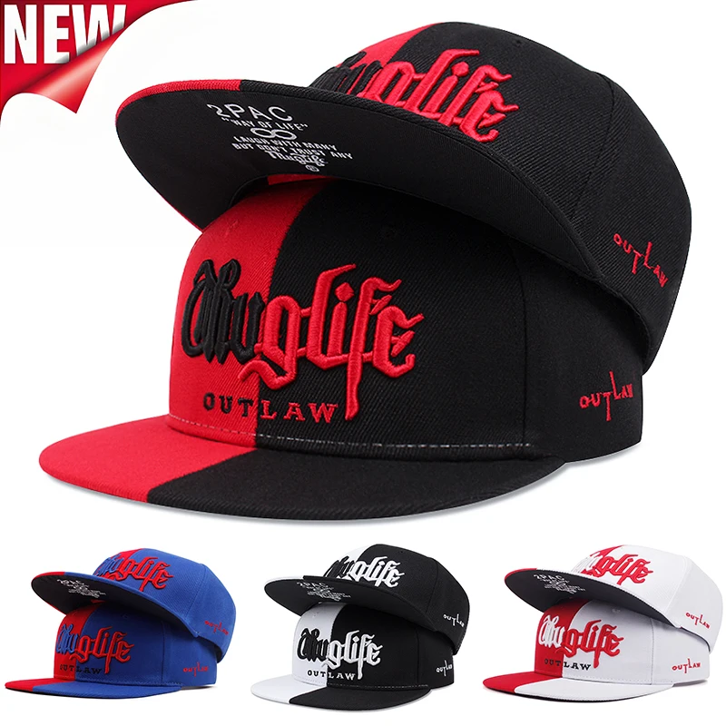 Móda fastball cap thuglife vyšívanie hiphop bashball cap Snapback klobúk dospelý outdoor nastaviteľný príležitostný slnečný kov kovboj