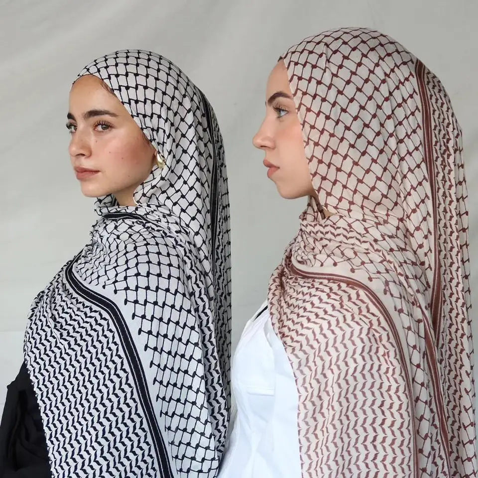 Móda kuffiyeh hidžáb šifónová šatka Ženy islamské moslimské šatky šál echarpe priedušná faulard dubaj hidžáb Ramadan šál