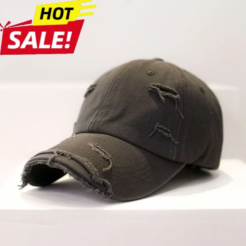 Móda nové klobúky Vintage umývaný starý list vyšívaný baseball čiapka Pánska osobnosť Dámska slnečná čiapka