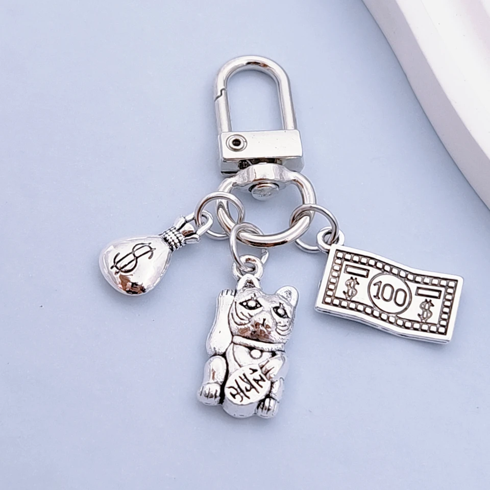 Móda, veľa šťastia, Keychain, finančné šťastie, priťahovanie bohatstva, krása mačiek, taška
