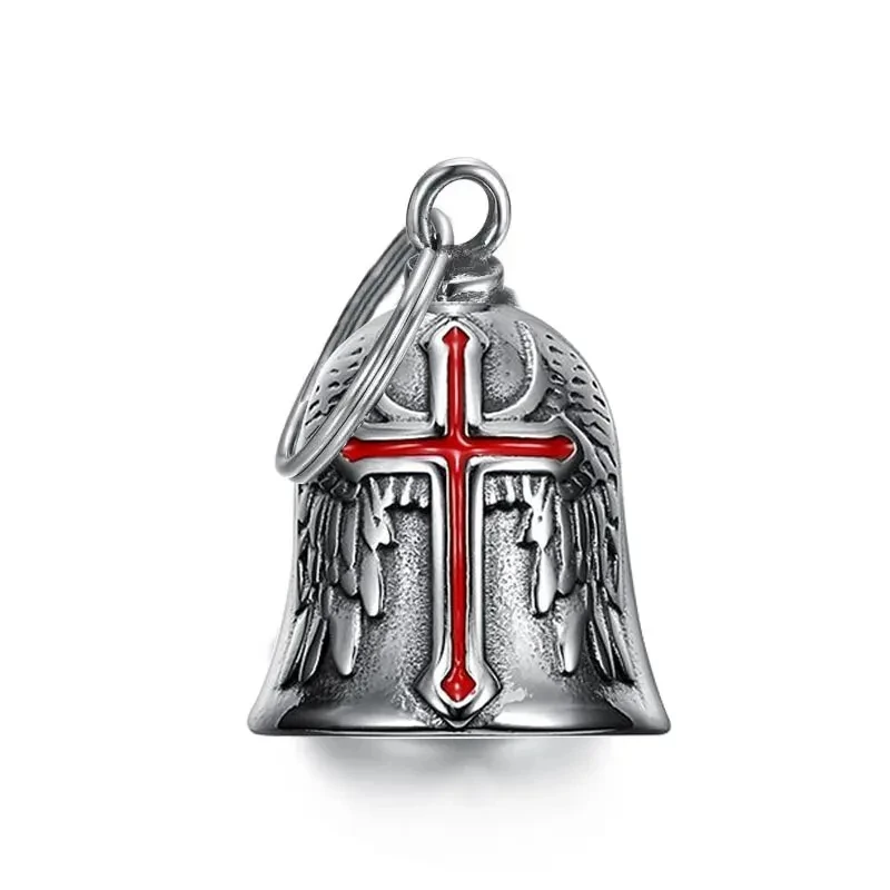 Móda Červeného kríža strážny anjelský krídla zvonček Bell Motorycle Bell Keychain Men \\