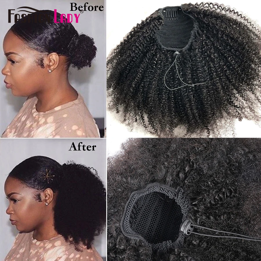 Módna dáma Afro Kinky Curly Hair Top cop