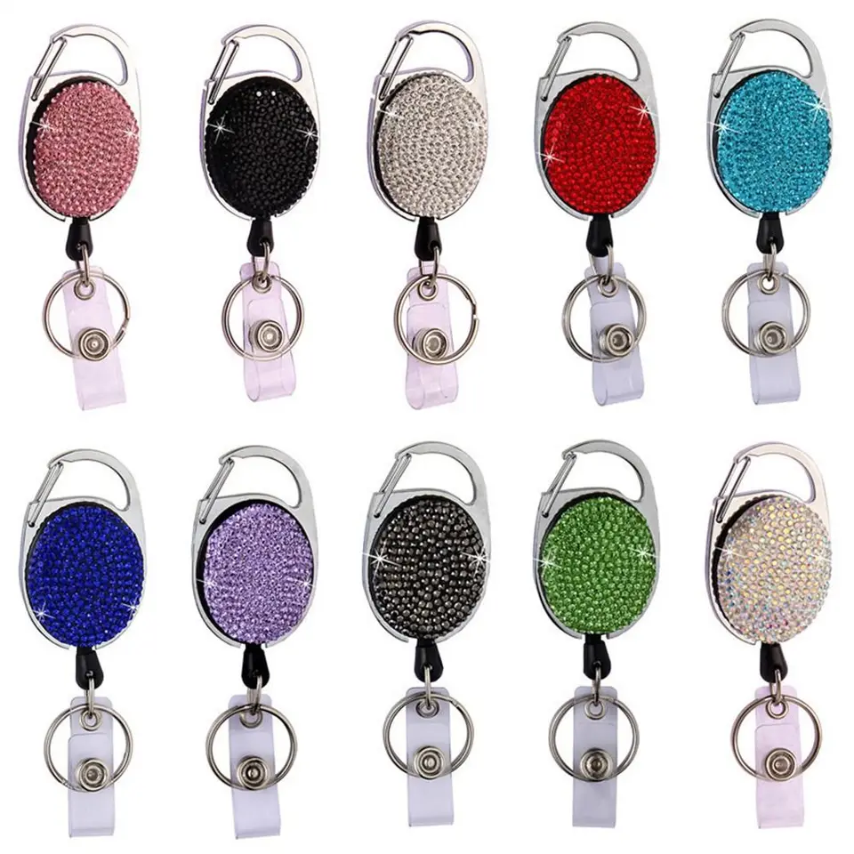 Módna farba Crystal Rinestones odznak navijak pracovný karta Diamond Diamant Držiteľ držiaka odznaku Sparkle bling ID Držitelia karty Hospital