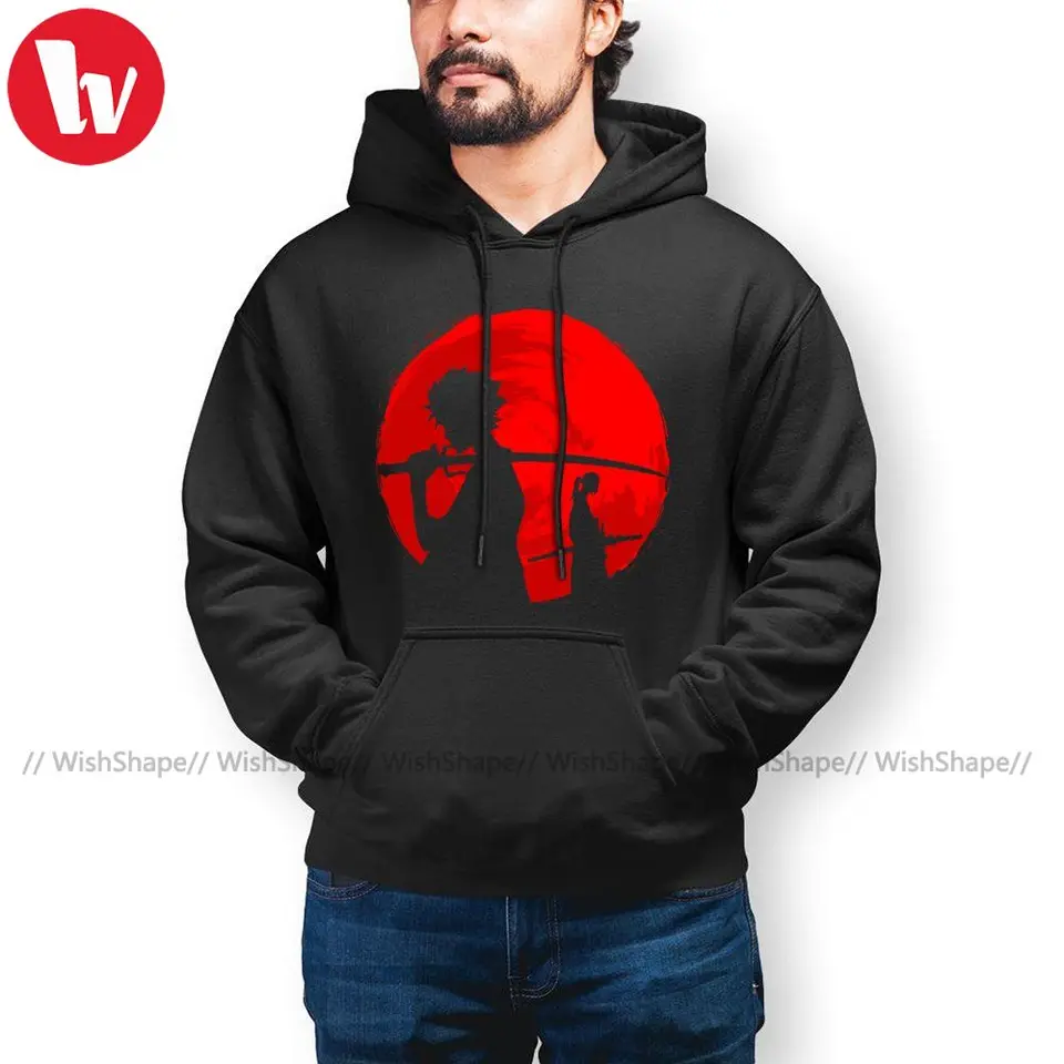 Módna mugen samurai champloo mikiny samurai západ slnka kapucňa bavlna vonkajšie mikiny dlhé jesenné pullover mikina xxxl