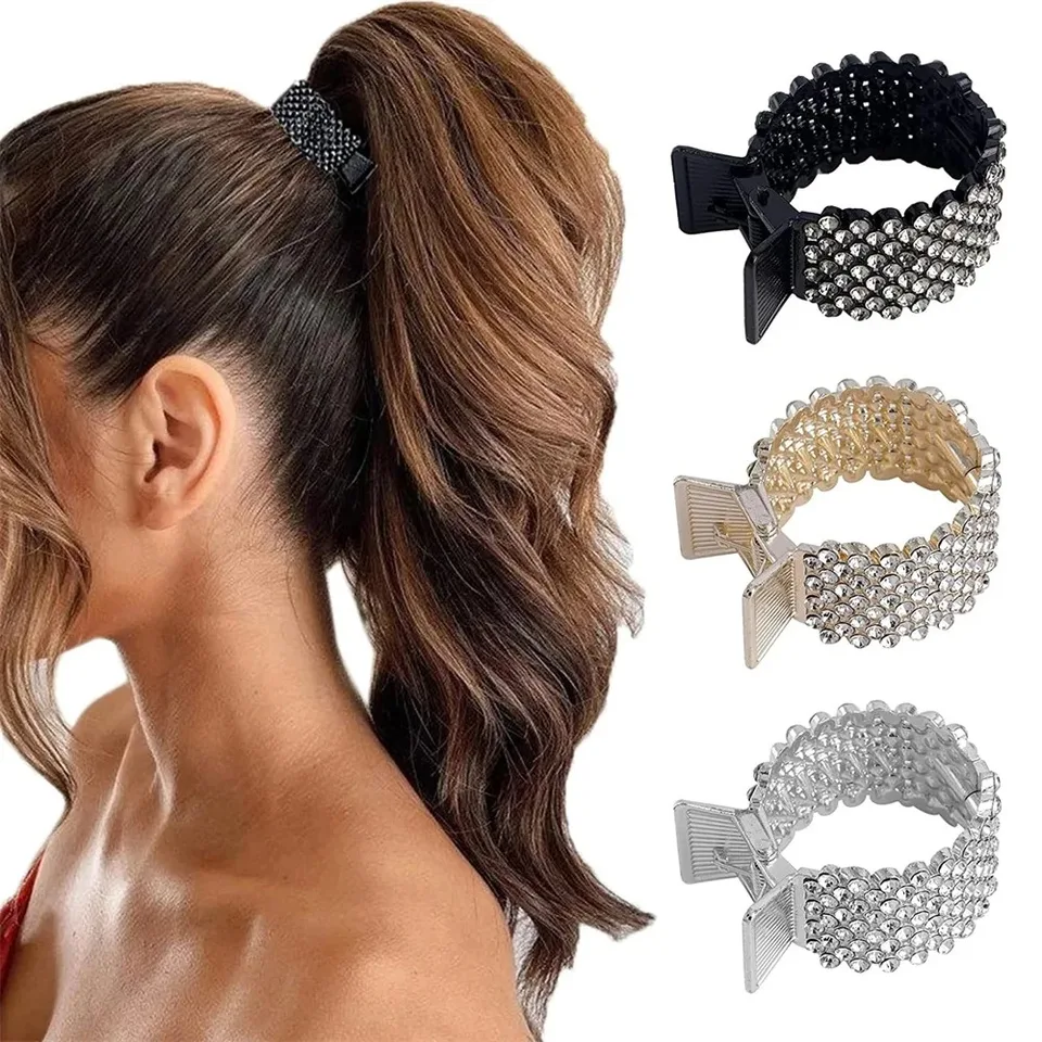 Módna perla kamienok kovový kov klip klip Dievčatá Mini High cop držiak krištáľové vlasové pazúry elegantné čele strany