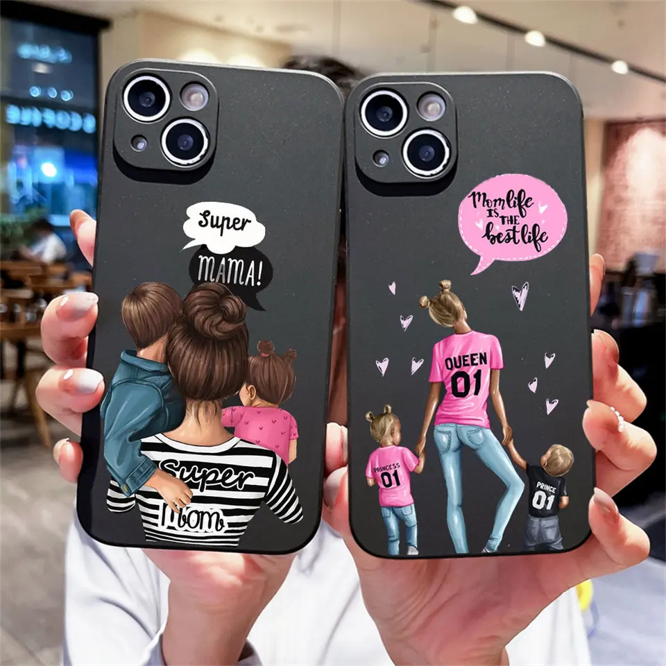 Módna super mama mama ocka telefónu pre Samsung Galaxy S24 S23 S22 S21 S20 Fe Ultra Plus Soft Cover Baby Boy Girl Shell Fundas