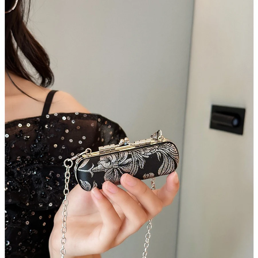 Módna taška cheongsam pre ženy dizajnér Han Elements Ramery Bags reťaz Crossbody Bag Vysoká kvalitná rúžová taška