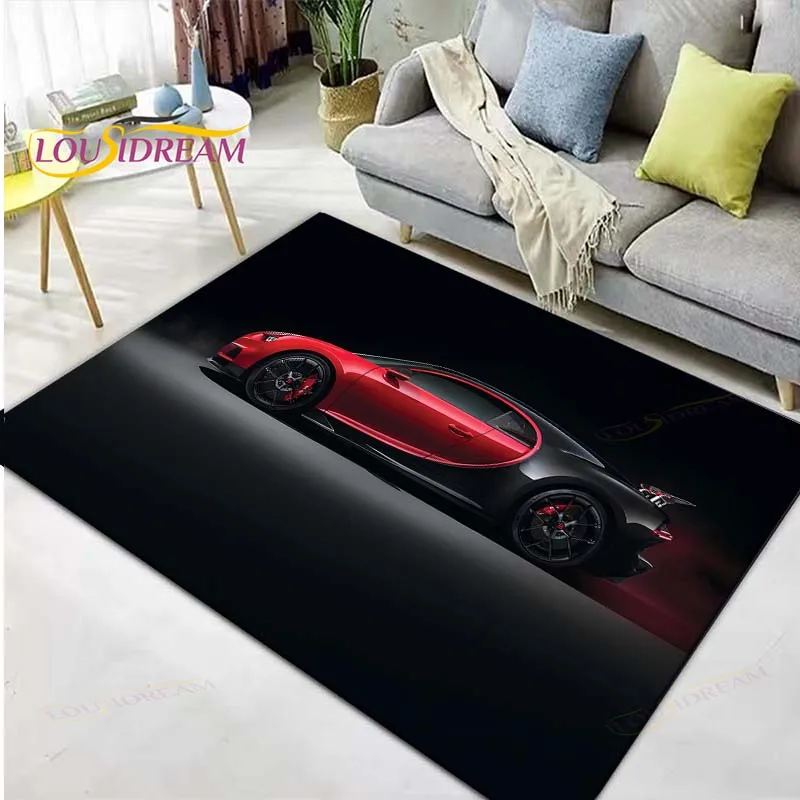 Módna vynikajúca auto B-Bugattisss Tlačené koberce obývacia izba proti šmyku koberec koberec detské spálne rohože jogy rohož veľkým kobercom dekor