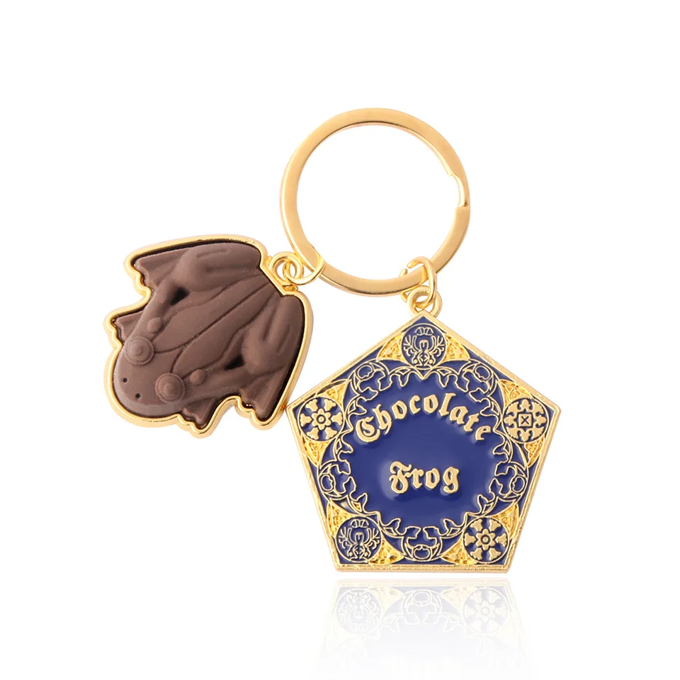 Módna čokoládová žaba kľúča kľúča kľúča čokoľvek od Trolleys Wizard Magic World cosplay keychain kľúče šperky doplnky