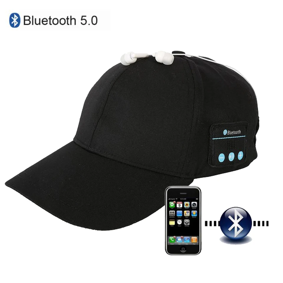 Módne Bluetooth 5.0 slúchadlá náhlavnej súpravy Baseball Cap bezdrôtové letné klobúky so stereofónny