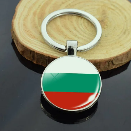 Módne bulharsko Keychain 25x25mm Galss korálky Bulharsko prívesky