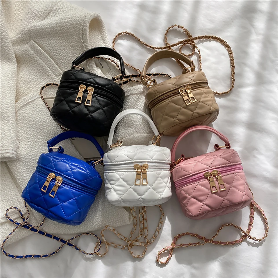 Módne diamantové mriežky Mini Messenger Tašky pre ženy PU kožené ležérne malé kabelky Crossbody Kabelky Dámske vrecká na rameno