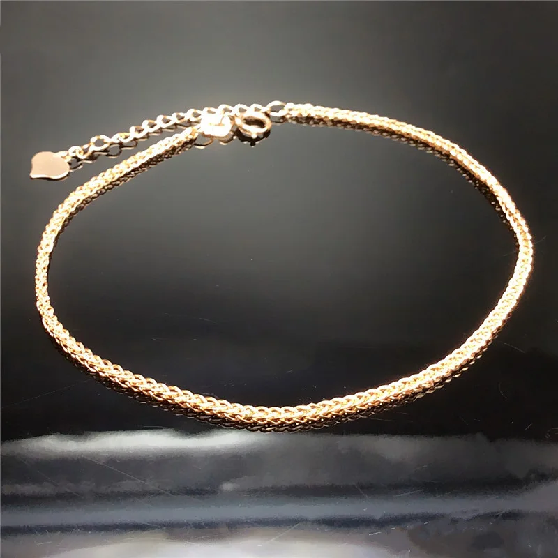 Módne kúzlo náramky banket 585 Purple Gold Chopin náramok pre ženy klenuté 14k ružové zlato jednoduché párty šperky doplnky