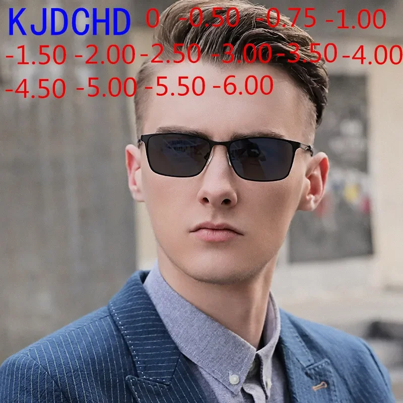Módne obchodné podniky Ultralight Myopia Discoloration Slnečné okuliare na predpisové okuliare 0 -0,50 -0,75 -1,00 až -6,00