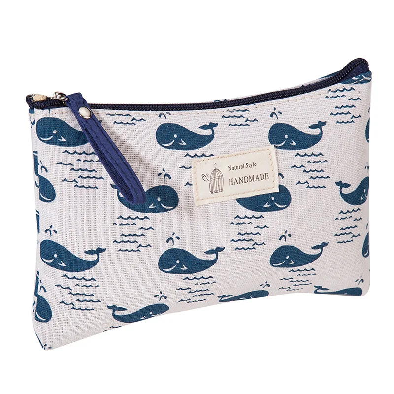 Módne plátno Ženské make -up tašky Toaletné potreby organizujte zipsový taška zviera zvieracie Tlač cestovné umývanie kozmetickú tašku make -up skladovacie puzdro puzdro na puzdro